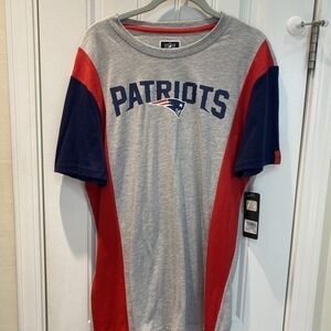 NFL‎ Team Apparel Men's L Patriots T-Shirt Gray 612